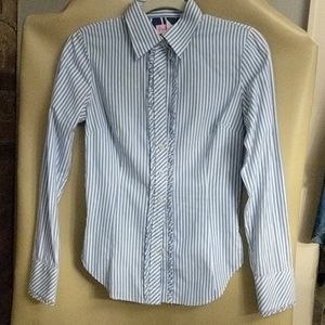 Lilly Pulitzer blue and white striped button down - SAMPLE